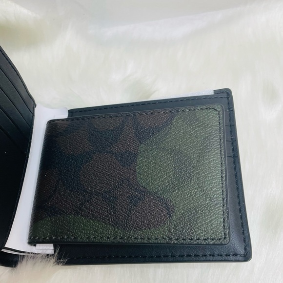 NWT Coach 3 in 1 wallet in Signature canvas with Como Print and Coach Patch - Picture 2 of 9